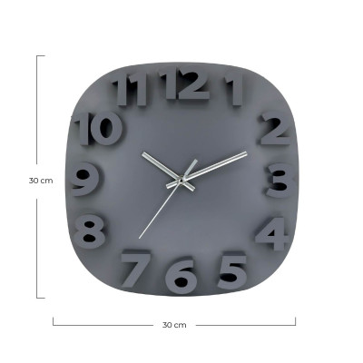 Reloj de Pared Moderno 3D 30x30cm Thinia Home Relojes de Pared 7
