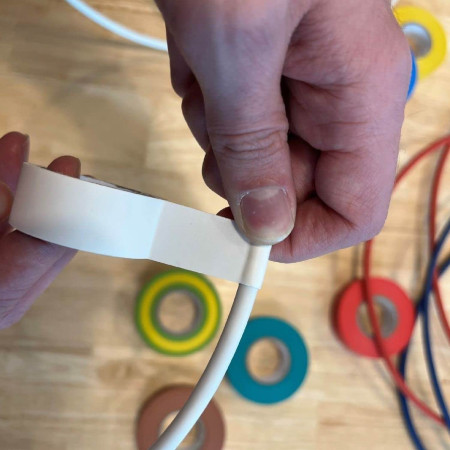 Set 3 Cintas Aislantes 1 Blanca y 2 Negras 20m Ø7.2x1.9cm 7hSevenOn Herramientas 7