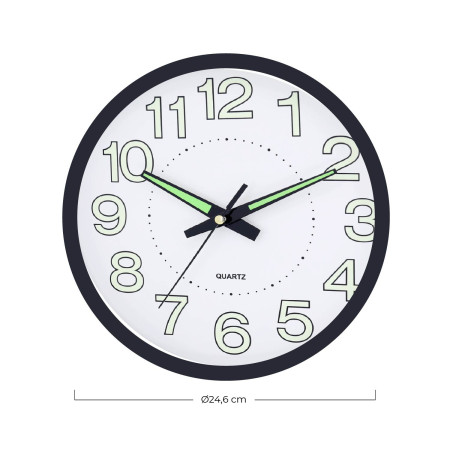 Relógio de parede refletor preto moderno Ø25.4cm Thinia Home Relógios de parede 4