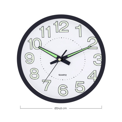 Relógio de parede refletor preto moderno Ø25.4cm Thinia Home Relógios de parede 4