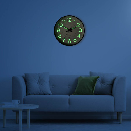 Relógio de parede refletor preto moderno Ø25.4cm Thinia Home Relógios de parede 6