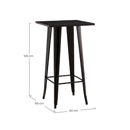 Mesa Auxiliar Alta Cuadrada Strong 60x60x105cm Thinia Home Mesitas de Noche y Auxiliares 3