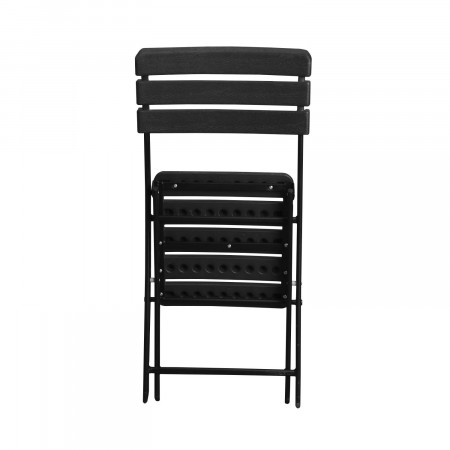 Silla Plegable Efecto Madera Negro 55x46x81cm 7house Sillas Plegables 2