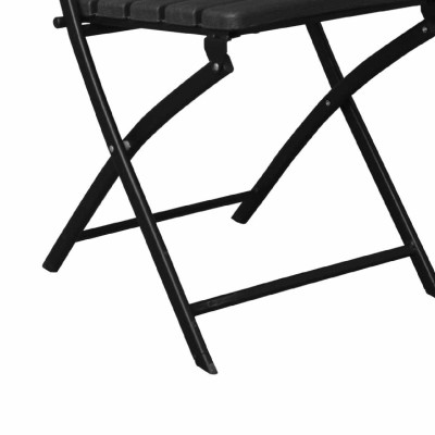 Silla Plegable Efecto Madera Negro 55x46x81cm 7house Sillas Plegables 5