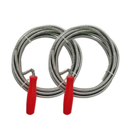 Conjunto de 2 êmbolos de tubo em espiral 3m cinzento/vermelho 7house Ferramentas 1