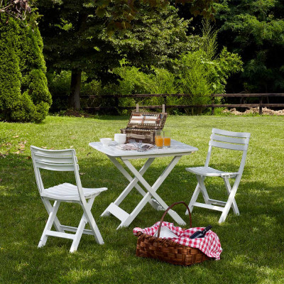 Conjunto de Terraza Plegable de 2 Sillas y Mesa Camping Progarden Conjuntos para Terrazas 3