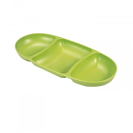 Plato Mediano Ovalado para Aperitivos con 3 Huecos Colores Surtidos 28.2x12.5x3cm 7house Accesorios de Cocina 2
