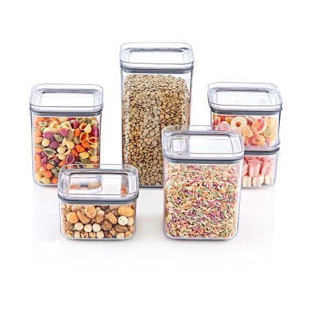 Recipiente hermético para guardar alimentos Quadrado pequeno 10.5x10.5x7.5cm 7house Acessórios de cozinha 5