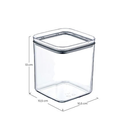 Recipiente Hermético para Alimentos Mediano Cuadrado 10.5x10.5x13cm 7house Accesorios de Cocina 4