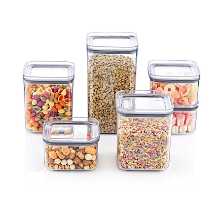 Pack 3 Recipientes Herméticos para Alimentos Grandes Cuadrados 10.5x10.5x19cm 7house Accesorios de Cocina 6