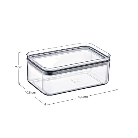 Recipiente hermético para alimentos, pequeno e retangular 10.5x16.5x7.5cm 7house Acessórios de cozinha 4