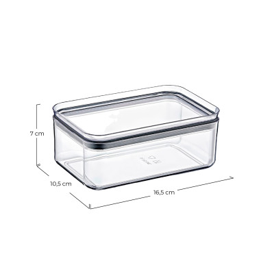 Recipiente hermético para alimentos, pequeno e retangular 10.5x16.5x7.5cm 7house Acessórios de cozinha 4