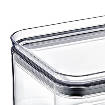 Embalagem com 3 recipientes herméticos para guardar alimentos Pequeno retangular 10.5x16.5x7.5cm 7house Acessórios de cozinha 4