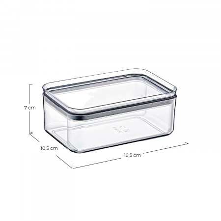 3 embalagens de recipientes herméticos para guardar alimentos Pequenos rectangulares 10.5x16.5x7.5cm 7house Acessórios de cozinh