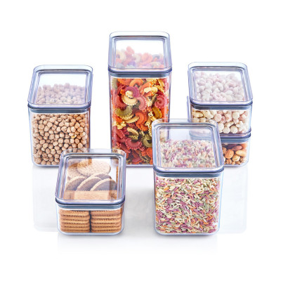 Embalagem com 3 recipientes herméticos para guardar alimentos Pequeno retangular 10.5x16.5x7.5cm 7house Acessórios de cozinha 6