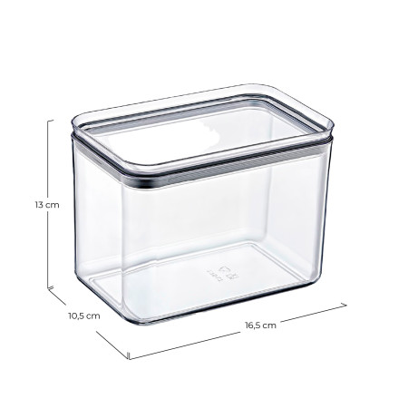 Recipiente hermético para alimentos, médio e retangular, da marca « 10.5x16.5x13cm » 7house