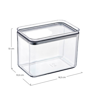 Recipiente Hermético para Alimentos Mediano Rectangular 10.5x16.5x13cm 7house Accesorios de Cocina 4