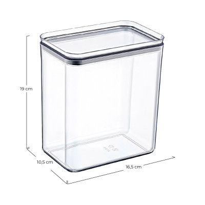 Recipiente hermético para guardar alimentos Retangular grande 10.5x16.5x19cm 7house Acessórios de cozinha 4