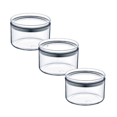 Pack 3 Recipientes Herméticos para Alimentos Pequeño Redondo Ø10.5x7.5cm 7house Accesorios de Cocina 1