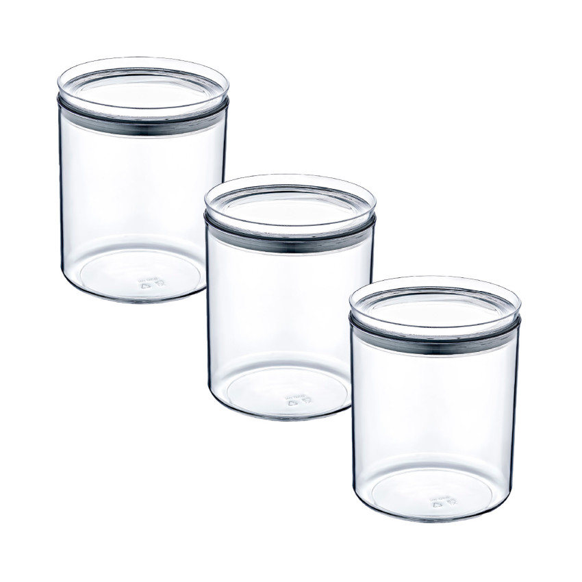 Pack 3 Recipientes Herméticos para Alimentos Medianos Redondos Ø10.5x13cm 7house Accesorios de Cocina 1