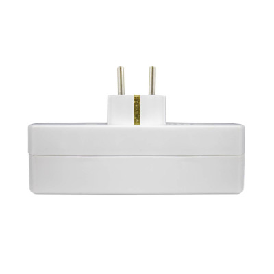 Adaptador/Conector 3 Tomas Schuko Frontal Blanco 7hSevenOn Bases Múltiples 3