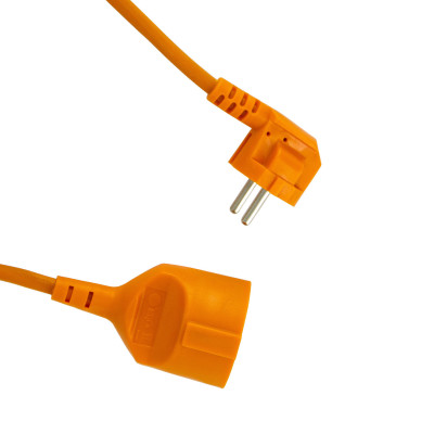 Extensão 10m Schuko Laranja Schuko Plug/Plug 7hSevenOn Cabos de extensão 2