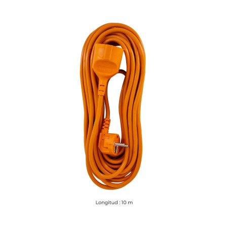 Extensão 10m Schuko Laranja Schuko Plug/Plug 7hSevenOn Cabos de extensão 3