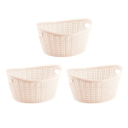 Kit de 3 paniers ovales de 1,5 litre 7house