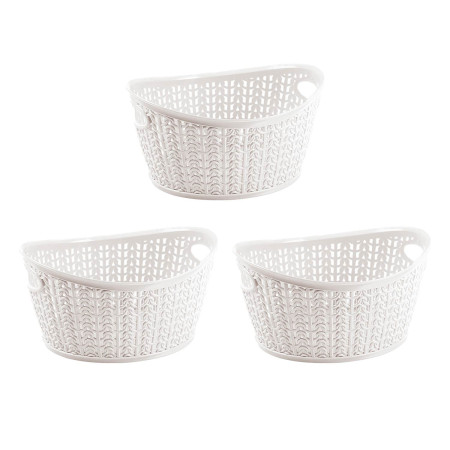 Kit de 3 paniers ovales de 1,5 litre 7house
