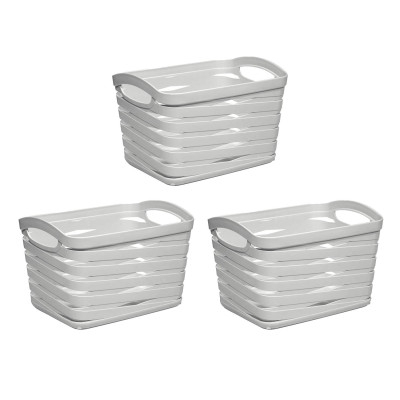 Kit 3 cestos rectangulares médios de 1,5 litros 7house Arrumação da casa de banho 1