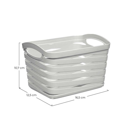 Kit 3 Cestas Medianas Rectangulares 1,5 Litros 7house Ordenación Baño 3