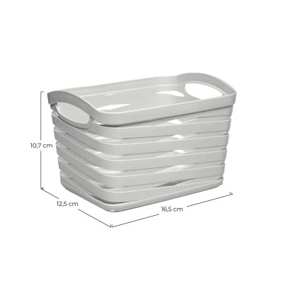 Kit 3 Cestos rectangulares médios de 1,5 litros 7house Casa de banho arrumada 3