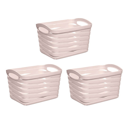 Kit 3 Cestas Medianas Rectangulares 1,5 Litros 7house Ordenación Baño 1
