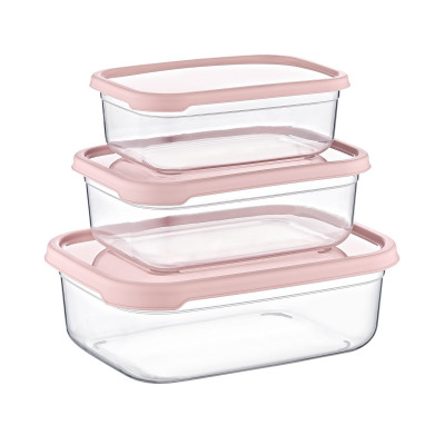 Set 3 Recipientes Herméticos para Alimentos, de forma Rectangular 7house Accesorios de Cocina 1