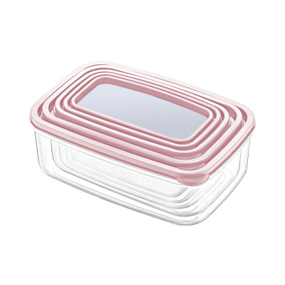 Set 5 Recipientes Herméticos para Alimentos, de forma Rectangular 7house Accesorios de Cocina 3