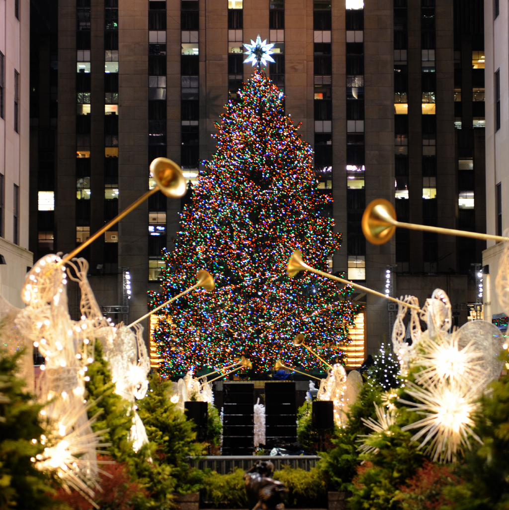El árbol navideño de Rockefeller Center en Nueva York.