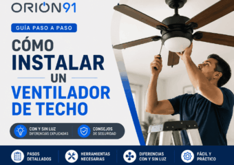 Cómo instalar un ventilador de techo paso a paso 