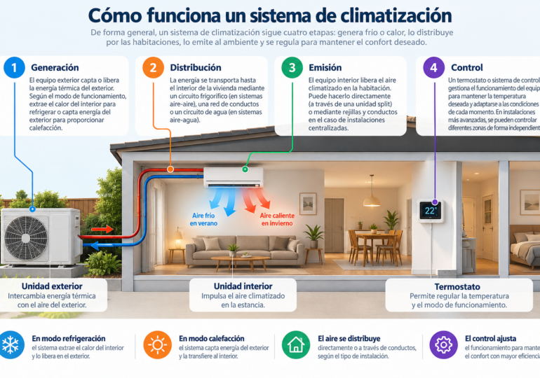 ¿Qué es la climatización y qué tipos de sistemas existen?