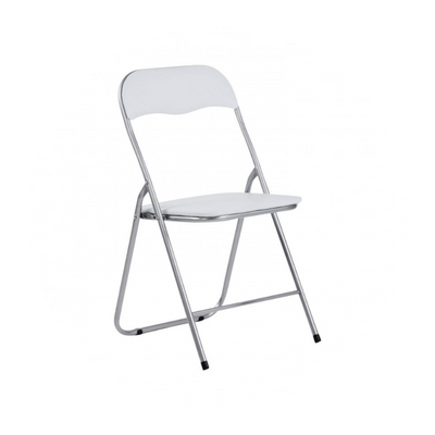 Weiße Klappstühle