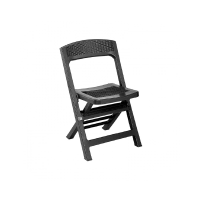 Cadeira dobrável preta