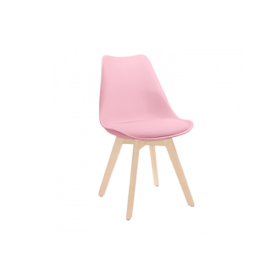 Cadeiras de jantar cor-de-rosa