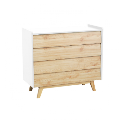 Cómodas blancas y madera