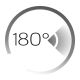 Ángulo de apertura 180º