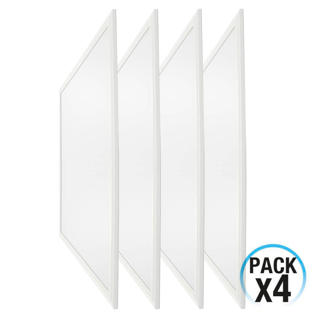 Pack 4 Paneles LED Ultraslim Cuadrados 36W 3200lm 600x600mm 4000K 7hSevenOn