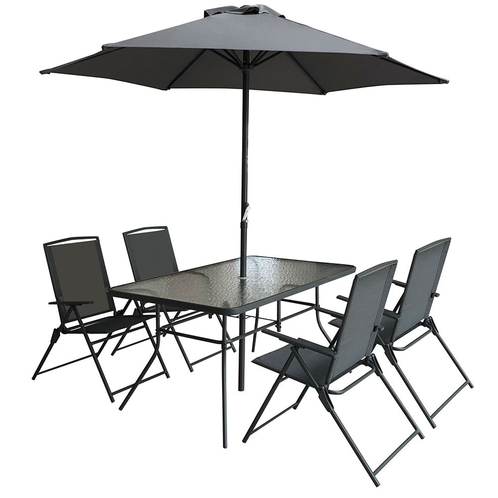 Sombrillas con mesa y sillas Outlet