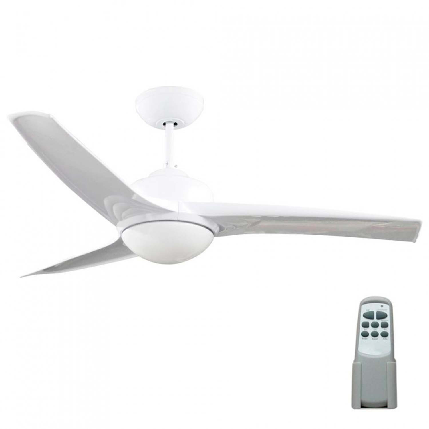 Ventilador de Techo con Luz 3 Aspas 55W 3 Velocidades Samoa Blanco 7hSevenOn Deco